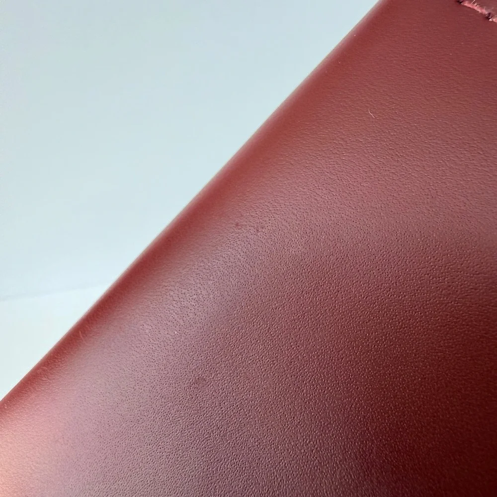 Jon Hart Design‎ ID Wallet Unisex Red Leather Keychain Minimalist Luxury Travel